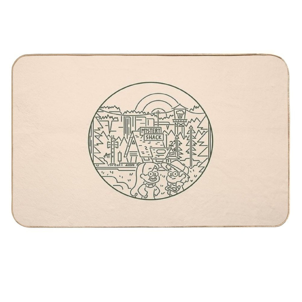 Gravity Falls Line Art  Toxin-Free Bath Mat