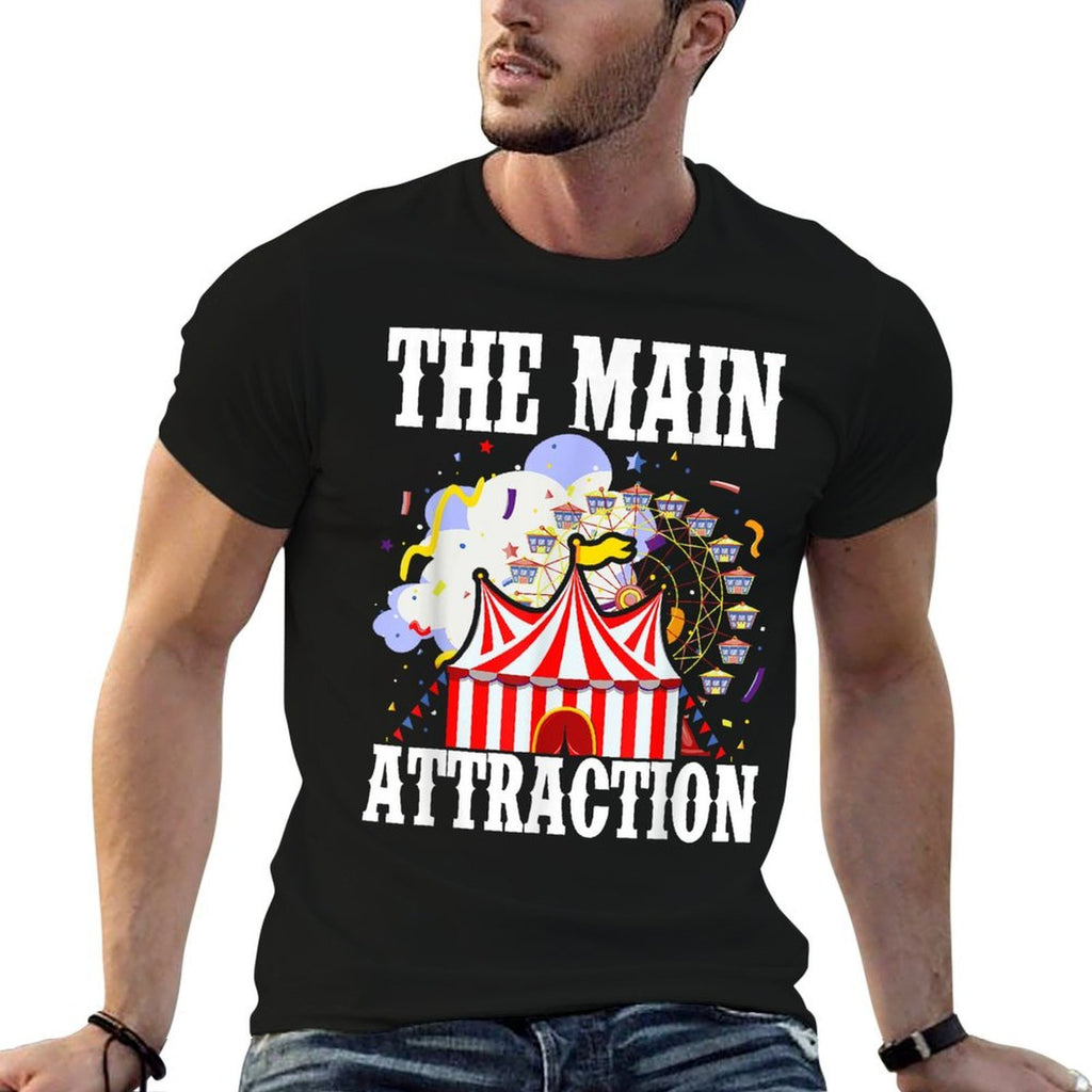 Kids The Attraction Circus Carnival Children Birthday Party  Wrinkle-resistant T-Shirt
