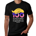 Funny Trump Hair 100 Days Of School  Oversized Silhouette T-Shirt