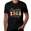 Womens 60 Years Old Vintage 1963 60th Birthday Wildflower Women  Polyester Blend T-Shirt