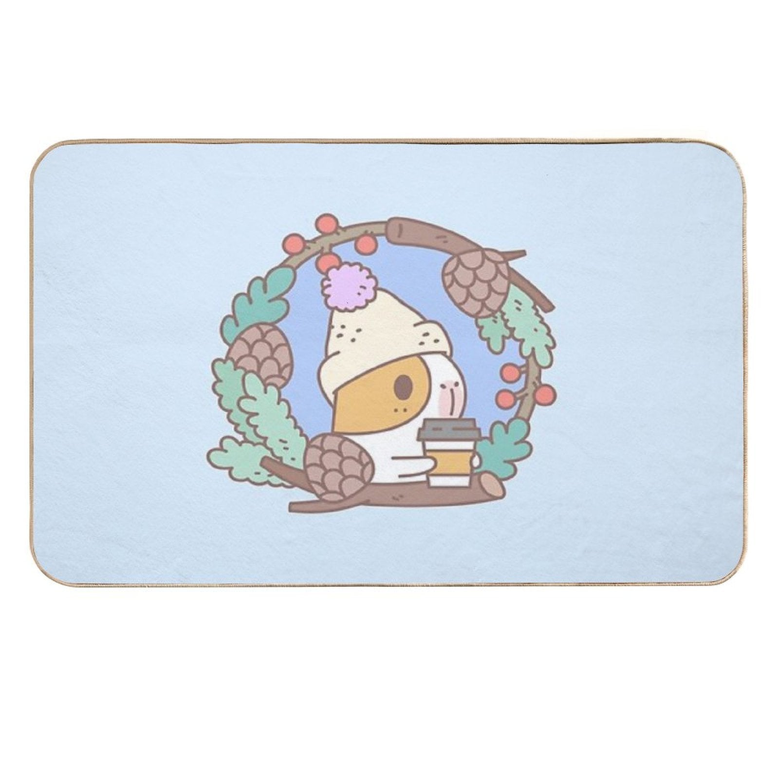 Bubu The Guinea Pig, Fall Coffee  Versatile Bath Mat