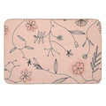 Pink Floral Boho Pattern  Non-Slip Bath Mat