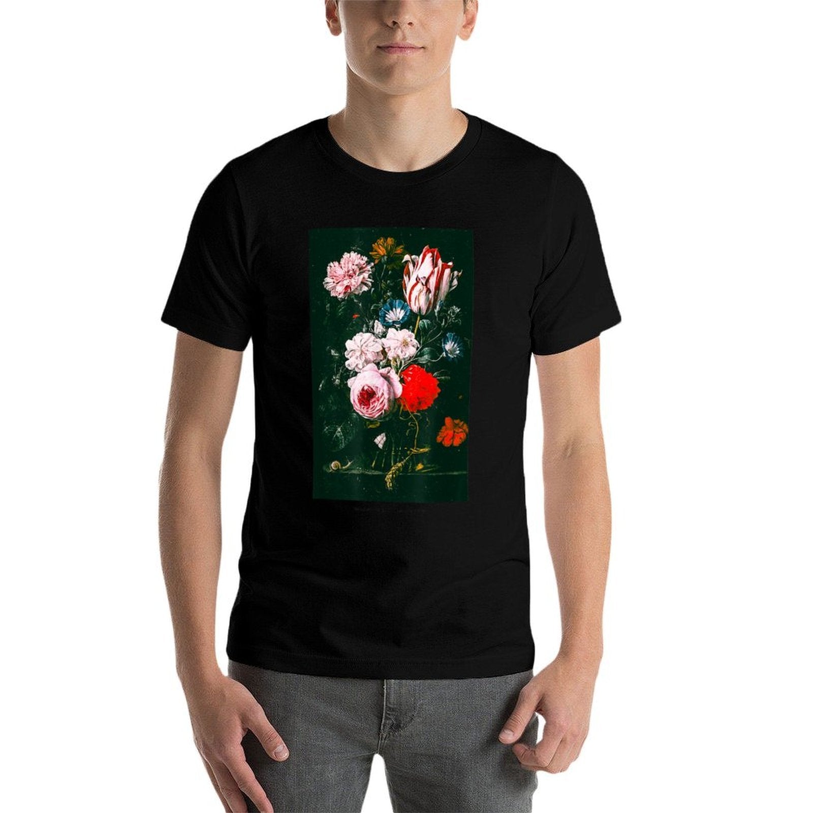 Aesthetic Floral Rose Art Streetwear Fashion Graphic  Soft T-Shirt