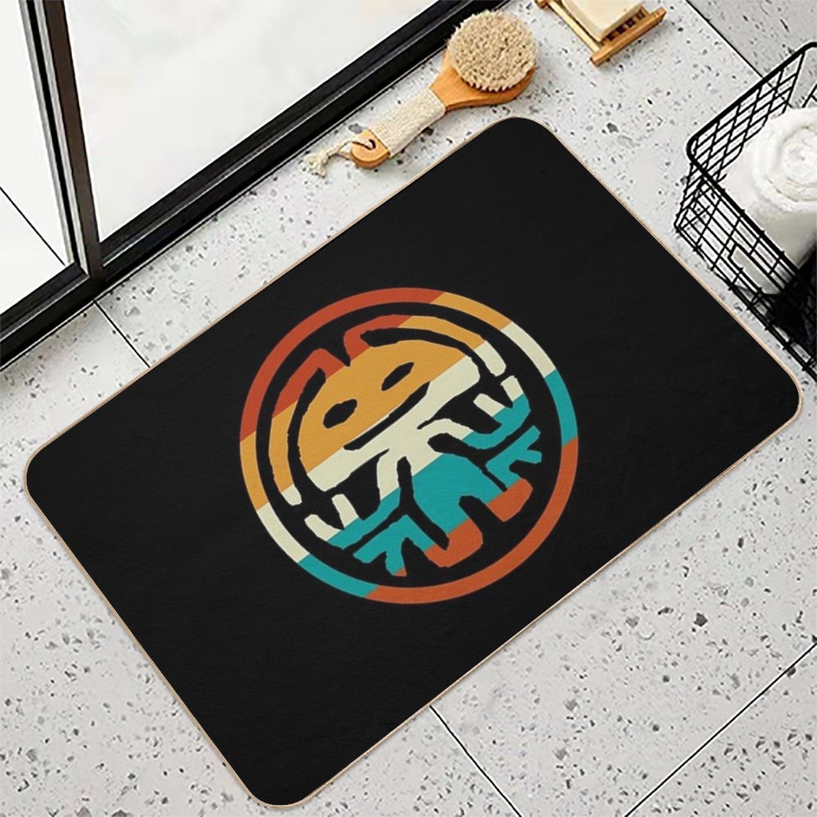 Rabbit in The Moon  Fade-Resistant Bath Mat
