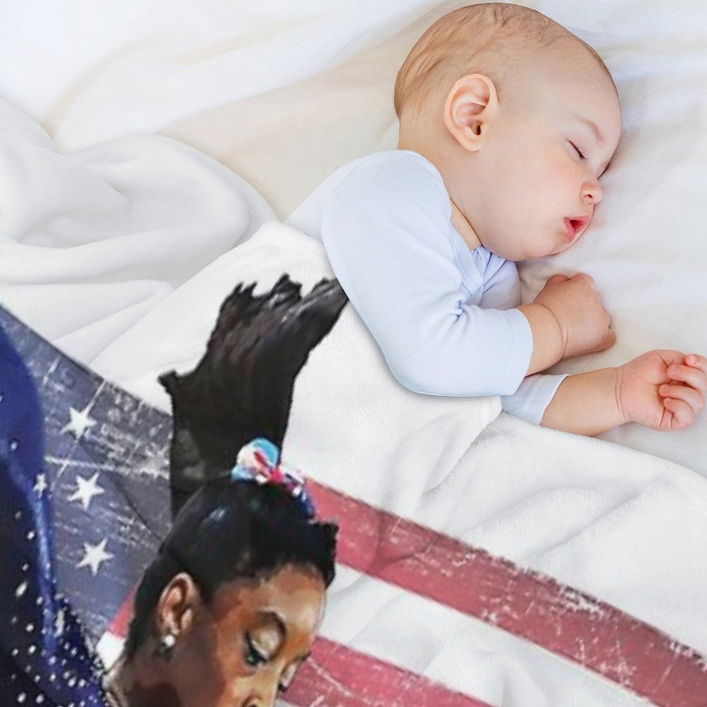 Simone Biles Versatility Throw Blanket