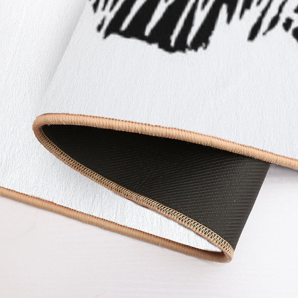The Girl And Mountains  Fade-Resistant Bath Mat