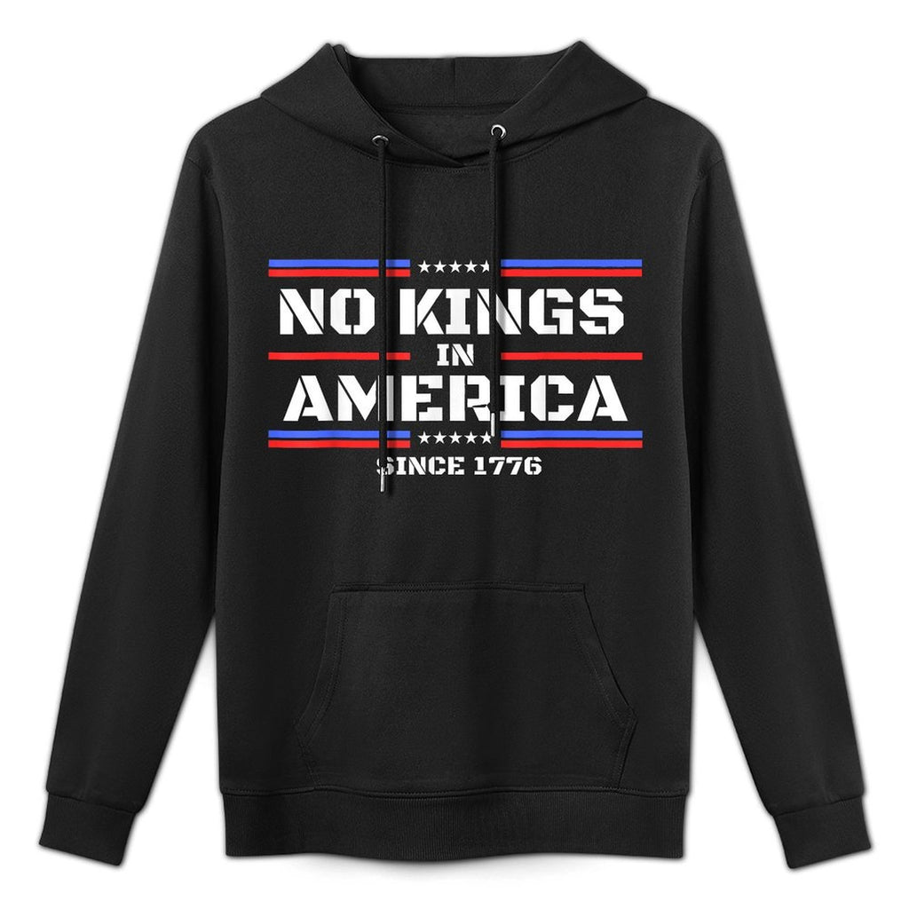 No Kings in America Since 1776 Vintage Versatile Streetwear Hoodie