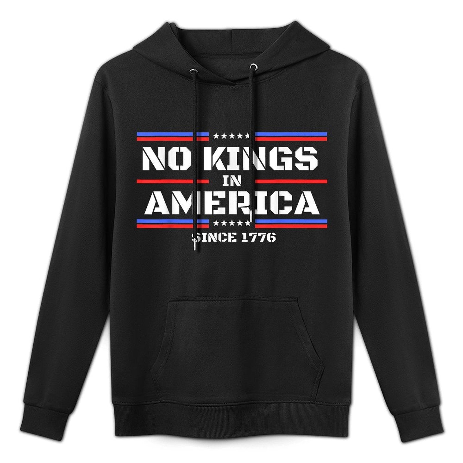 No Kings in America Since 1776 Vintage Versatile Streetwear Hoodie