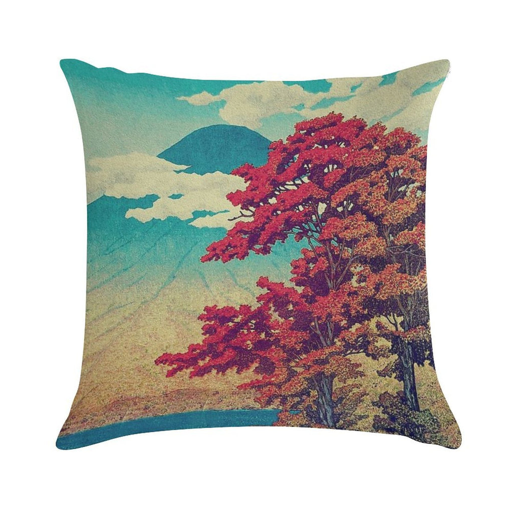 The New Year in Hisseii - Nature Landscape Soft Anti-Pilling Throw Pillow