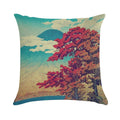 The New Year in Hisseii - Nature Landscape Soft Anti-Pilling Throw Pillow