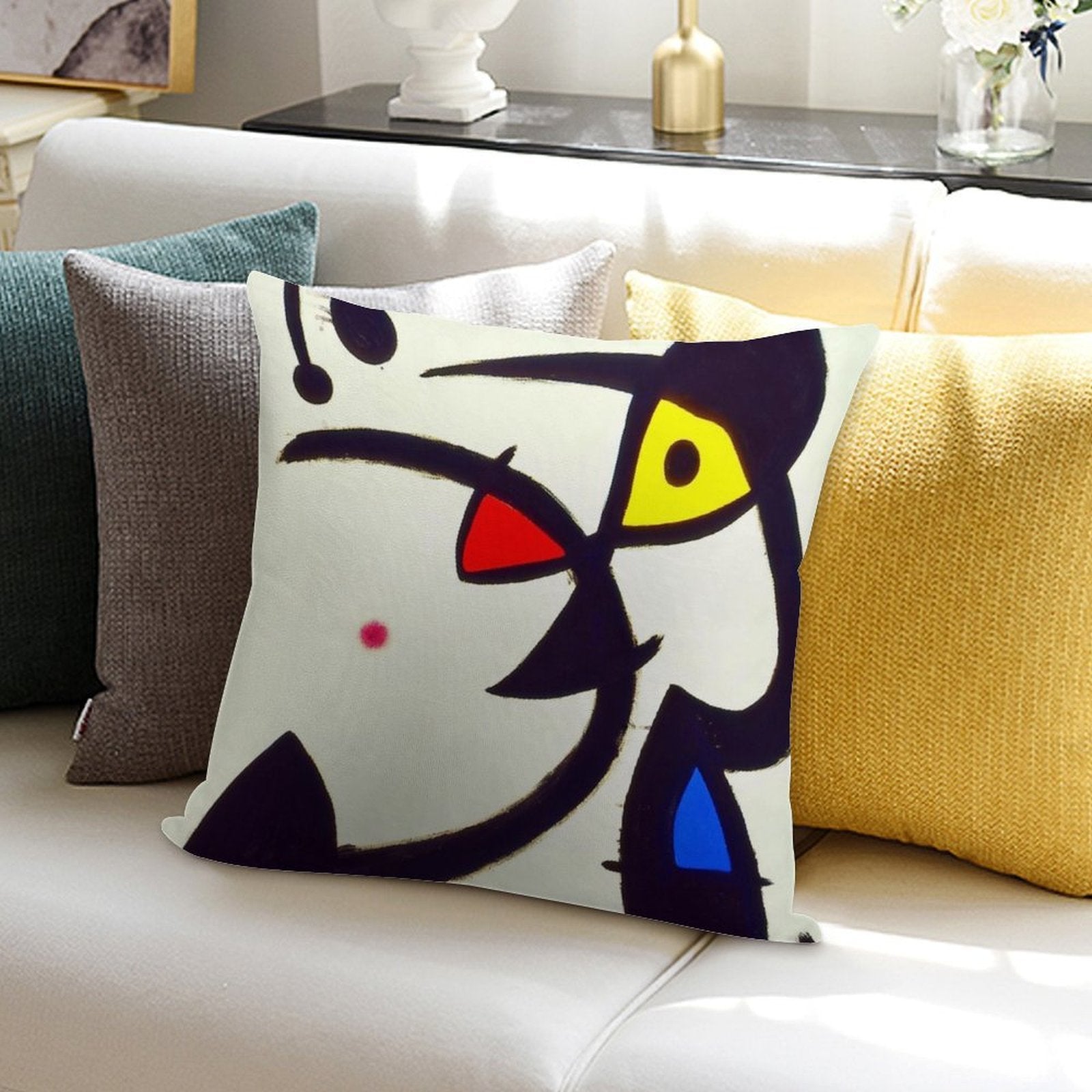 Joan Miro Soft Gift Ready Throw Pillow