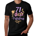 71 And Fabulous Party Age Birthday Years Old  Lightweight T-Shirt