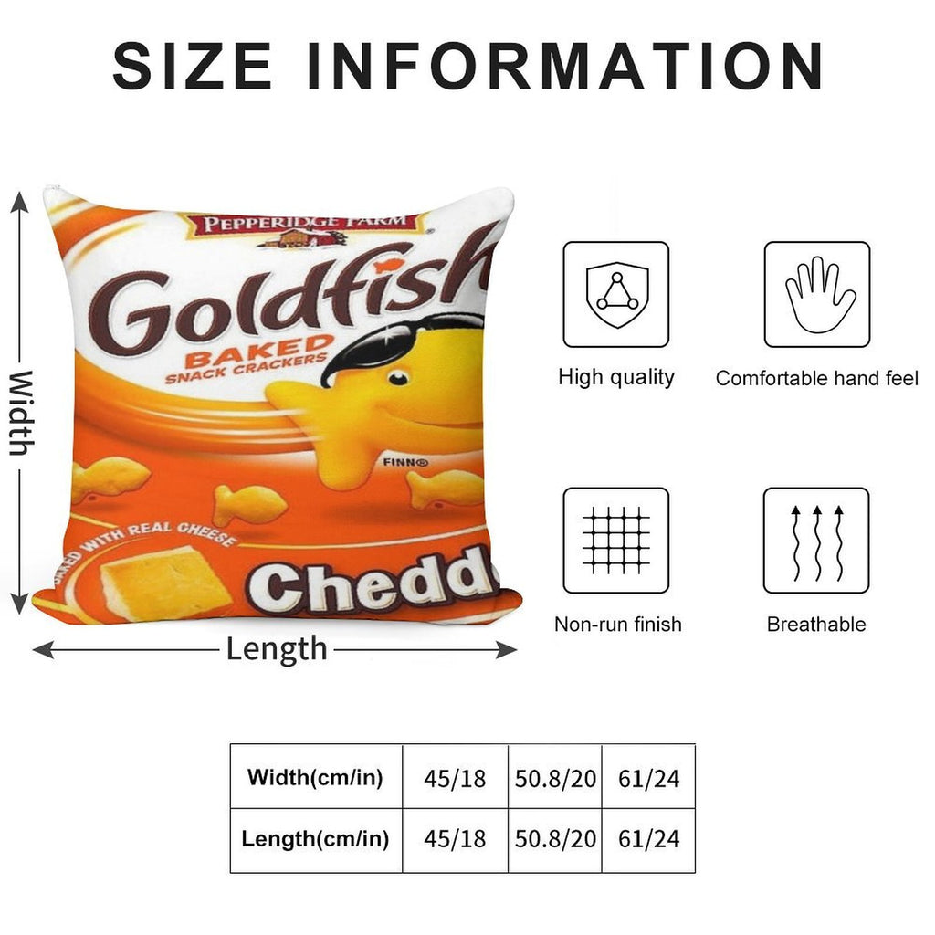 Goldfish Soft Shrink-Resistant Throw Pillow