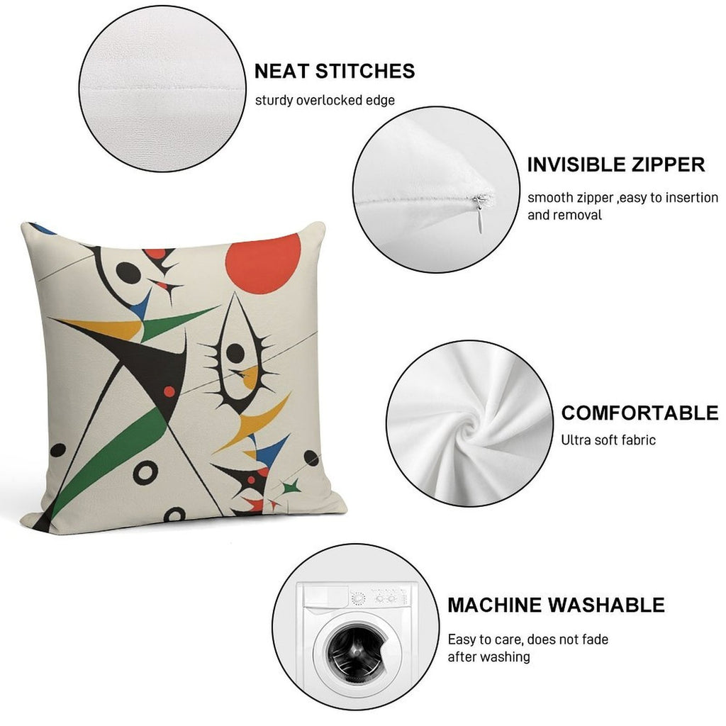 Joan Miro Soft High-Density Material Throw Pillow