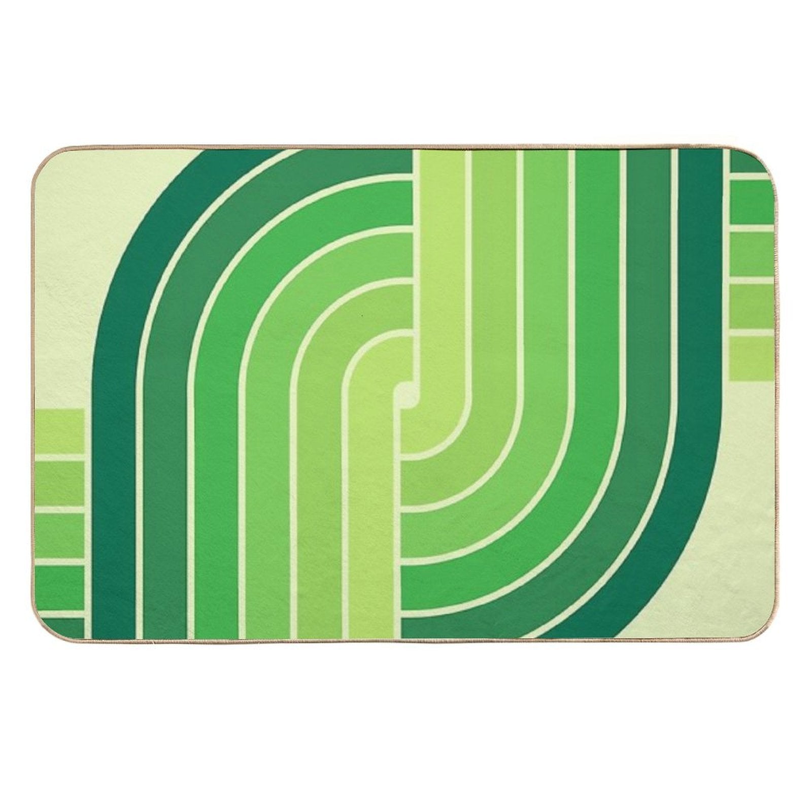 Retro Geometric Criss Cross  Absorbent Bath Mat