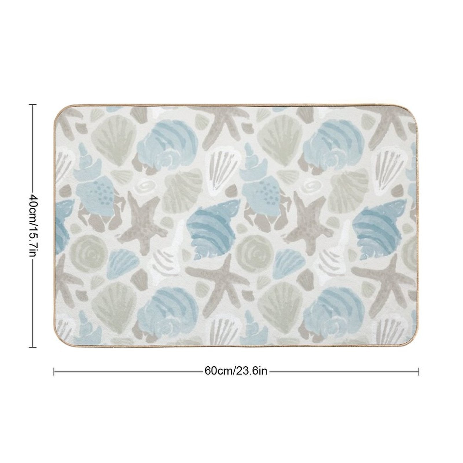 She Sells Seashells by The Seashore  Fade-Resistant Bath Mat