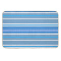 Trendy Blue Stripe Pattern  High-Traffic Bath Mat
