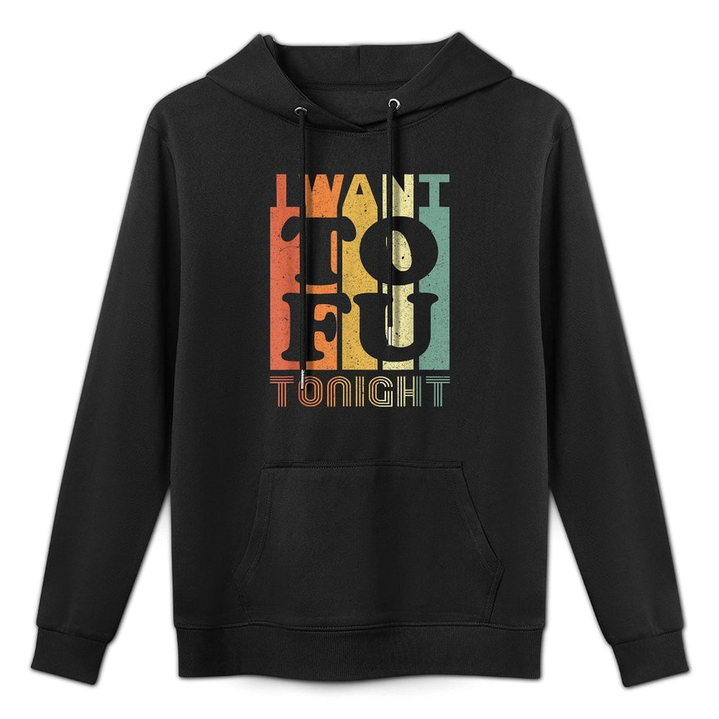 I Want Tofu Tonight Retro Funny Vegan Vegetarian Moisture-Wicking Hoodie