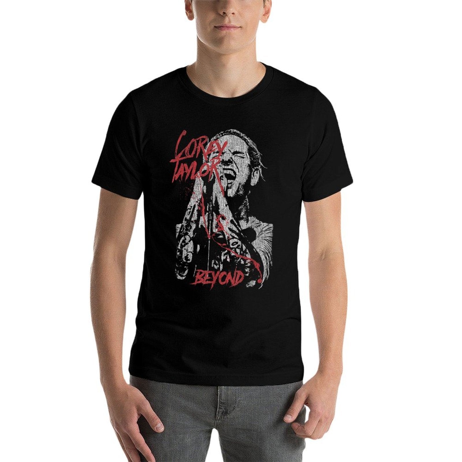 Control Industry - Corey Taylor Unisex Black Graphic - Small - - Crew Neck - Modern - Music - Novelty - Womens - Lightweight - N  Lightweight T-Shirt