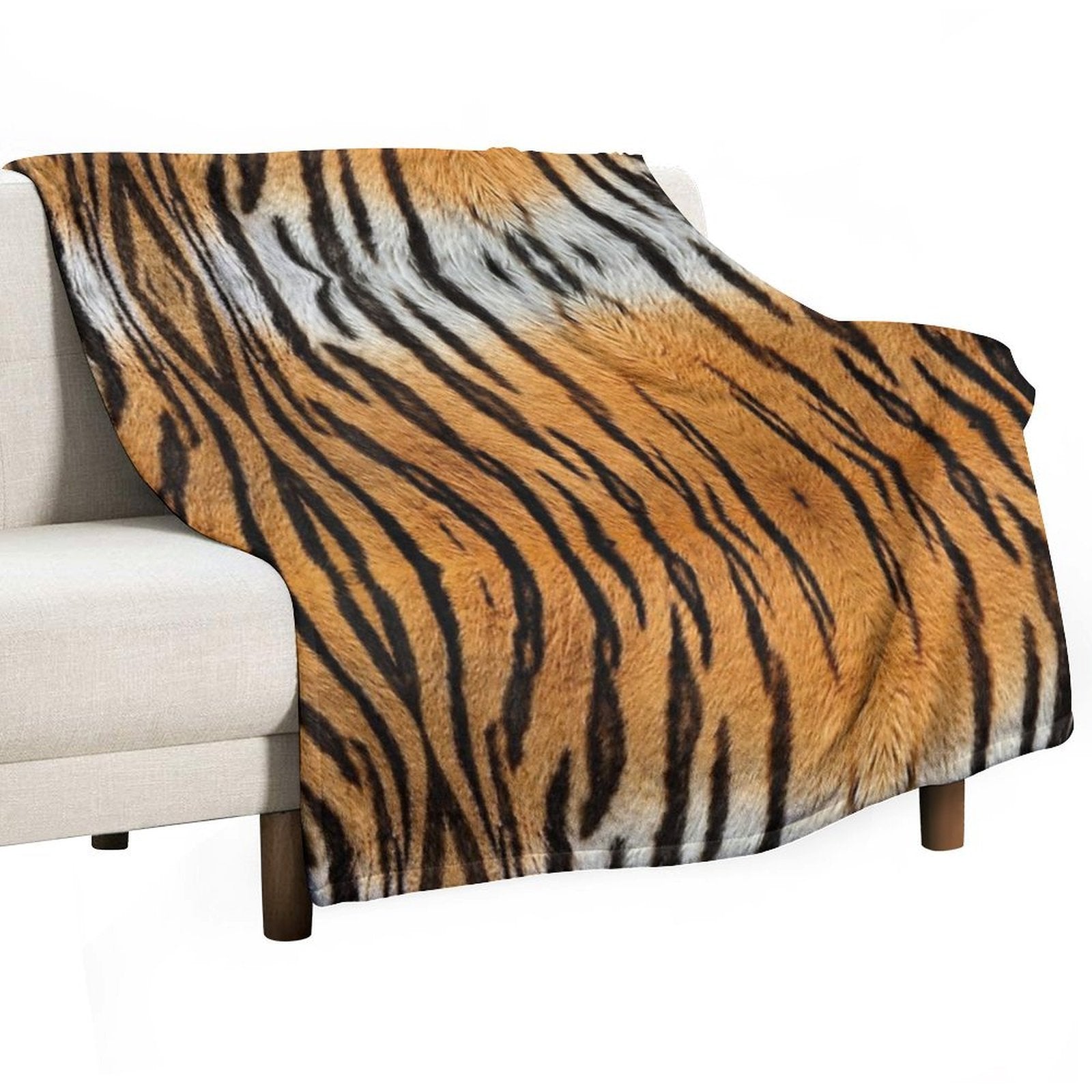 Tiger Skin Wrinkle-free Throw Blanket