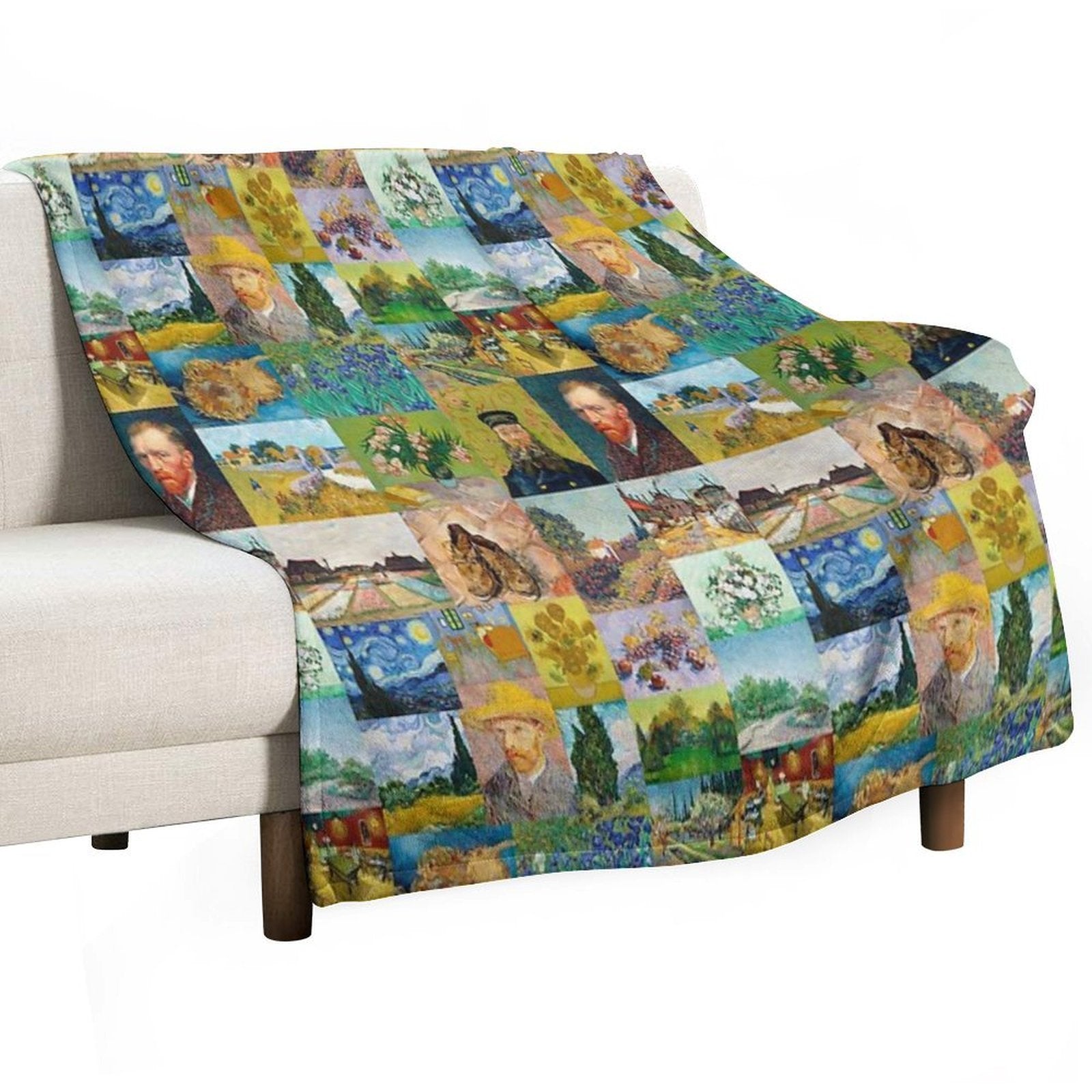 Van Gogh Collage Premium Throw Blanket