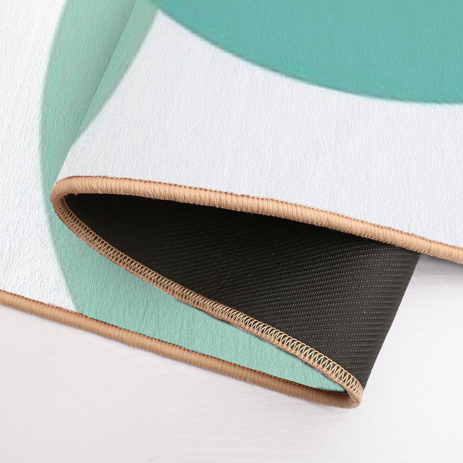 Teal Circles  High-Traffic Bath Mat
