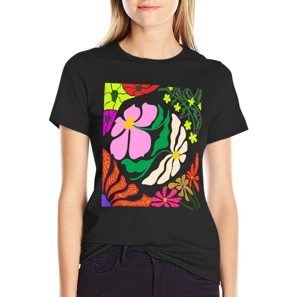 Matisse Inspired Botanical Floral Abstract Pattern Premium Comfortable T-Shirt