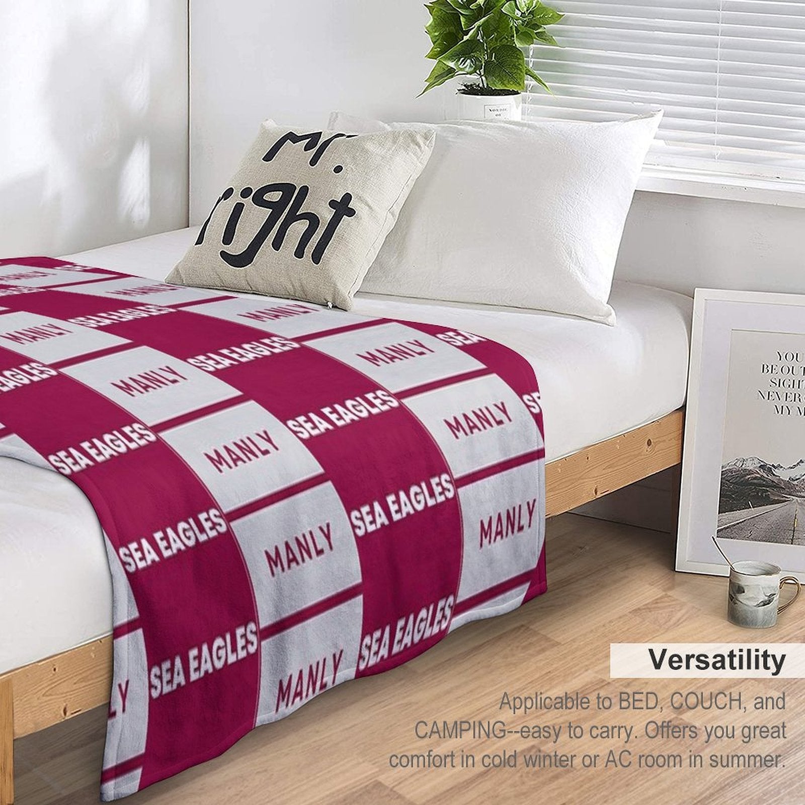 Manly Sea Eagles Rugby League Comfort Throw Blanket