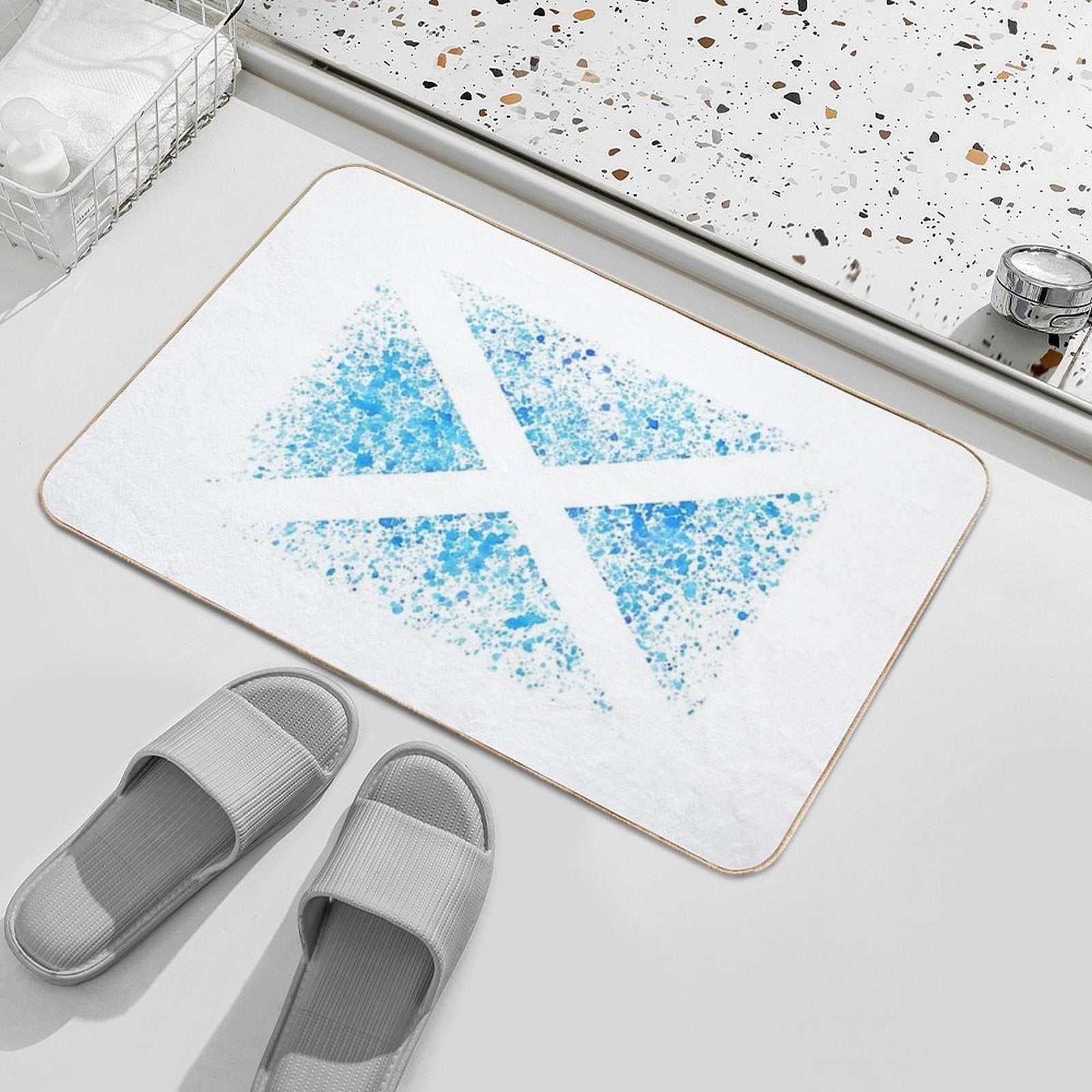Scottish Saltire Flag - The Cross of St Andrew, Patron Saint of Scotland  Easy Maintenance Bath Mat