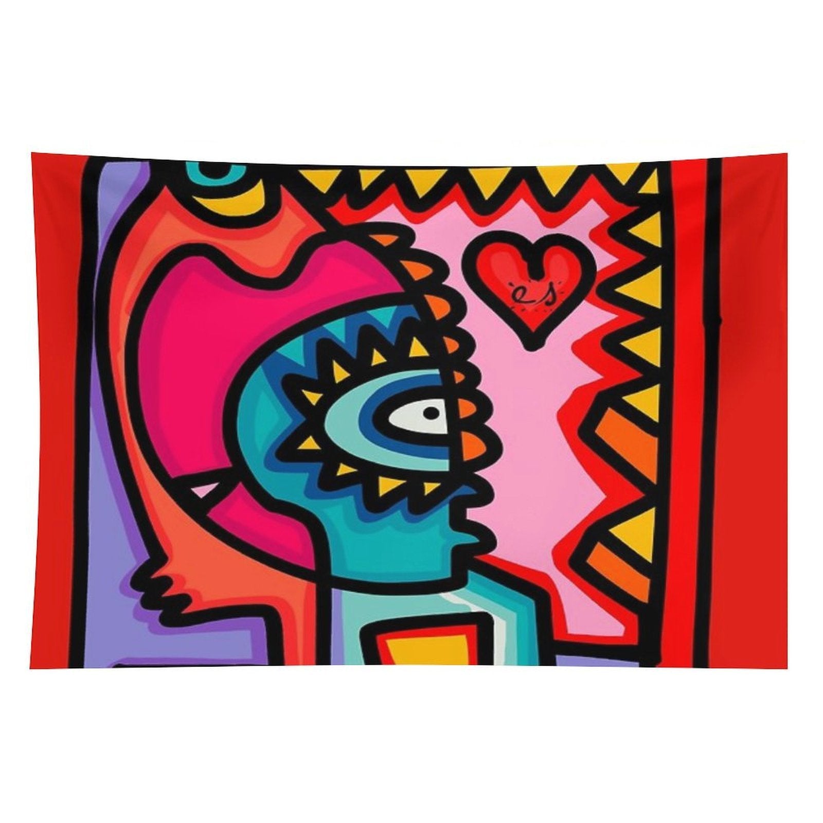 Aztec Graffiti Pop Art Tapestry