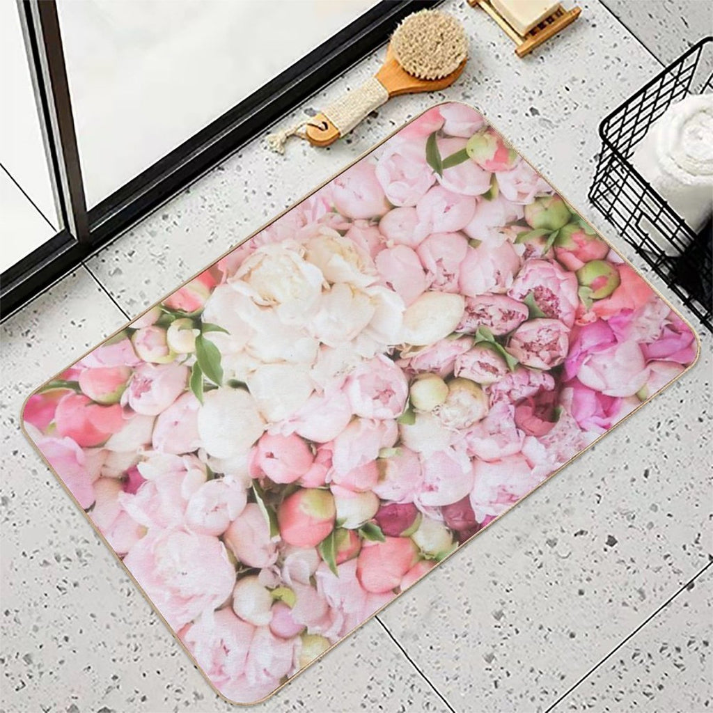 Peony Festival  Easy Maintenance Bath Mat