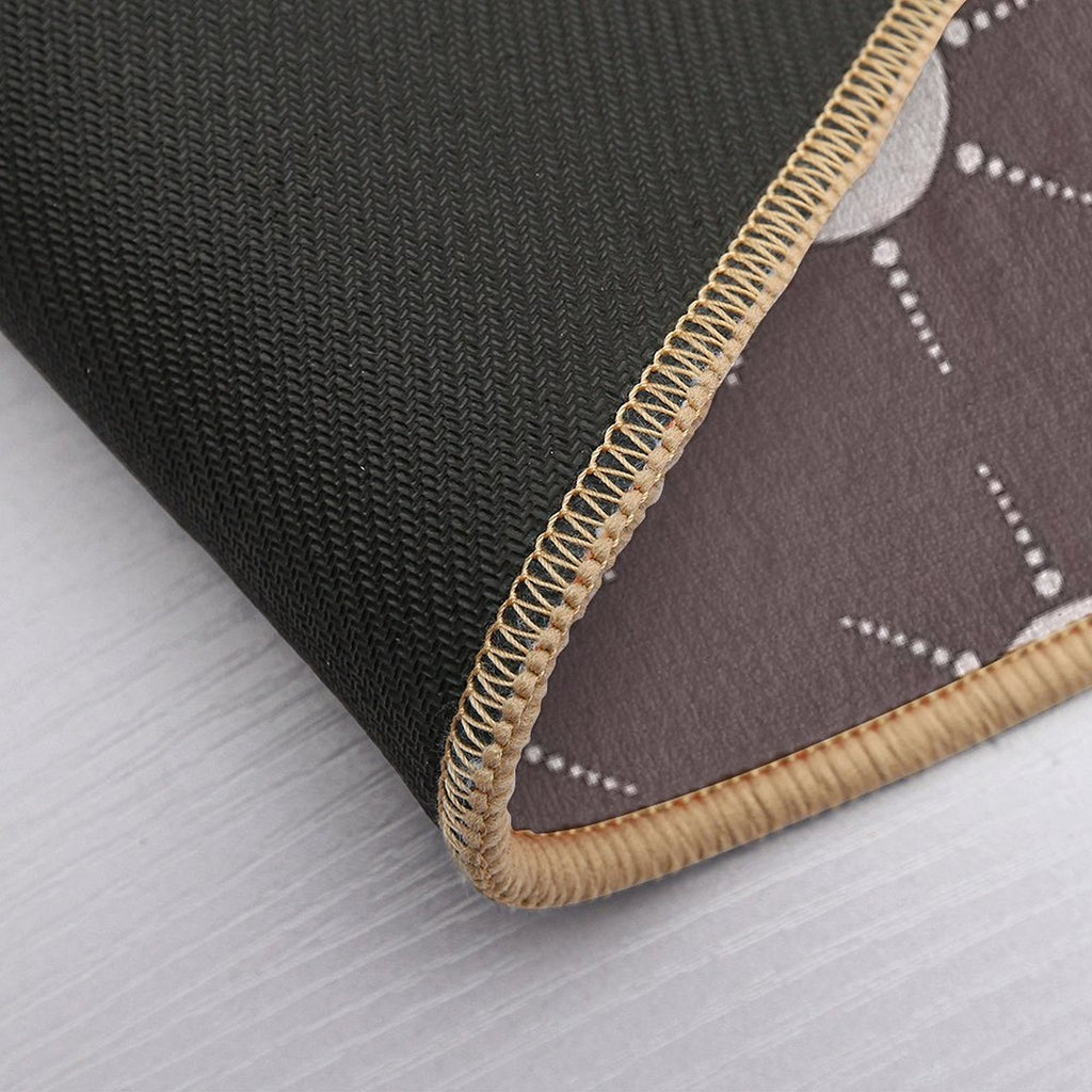 Pretty Polka Dots Sun Pattern Boho Aesthetic In Muted Colors Walnut Brown  Multi-Purpose Bath Mat
