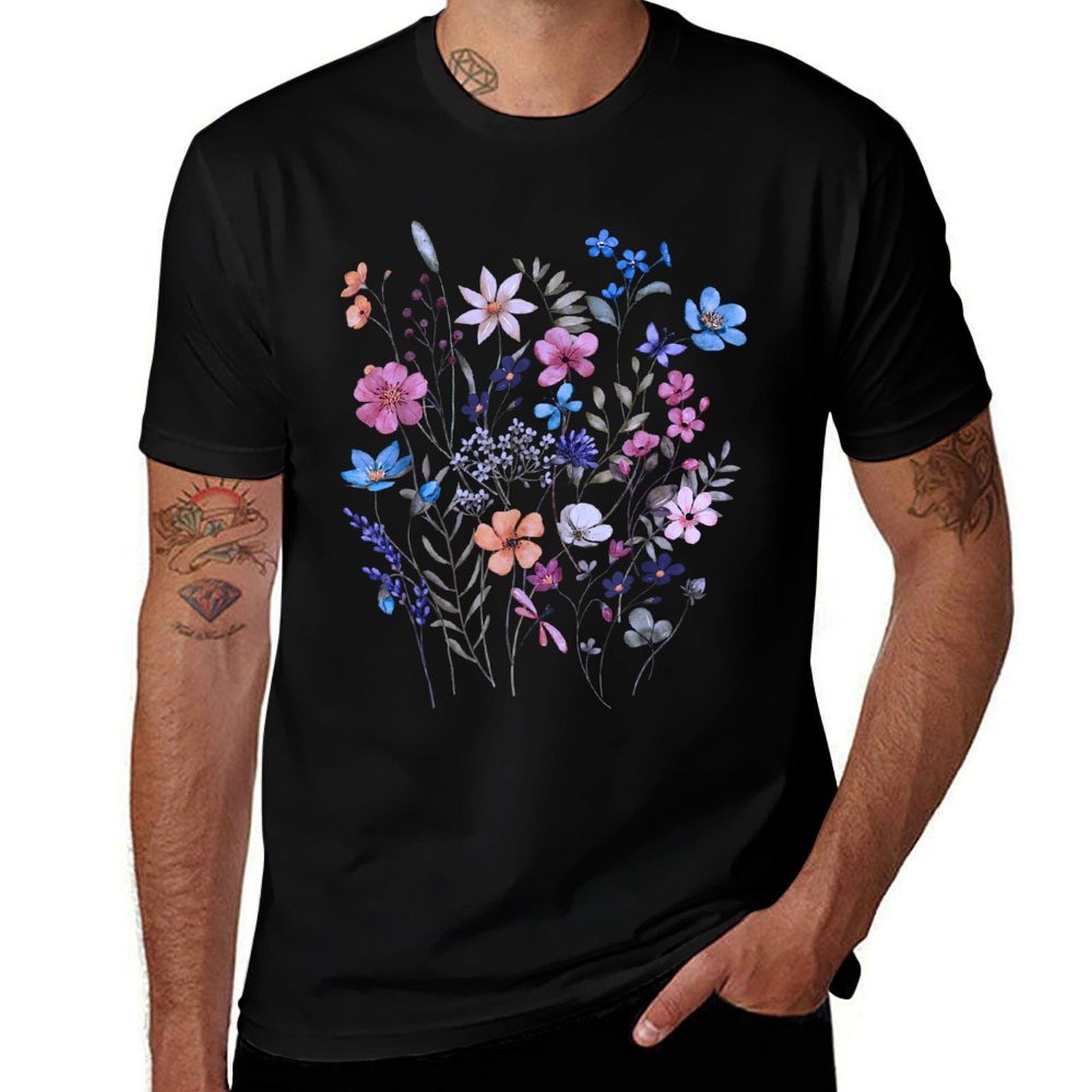 Vintage Flowers Women Wildflowers Grow Floral Graphic Summer  Affordable Price T-Shirt