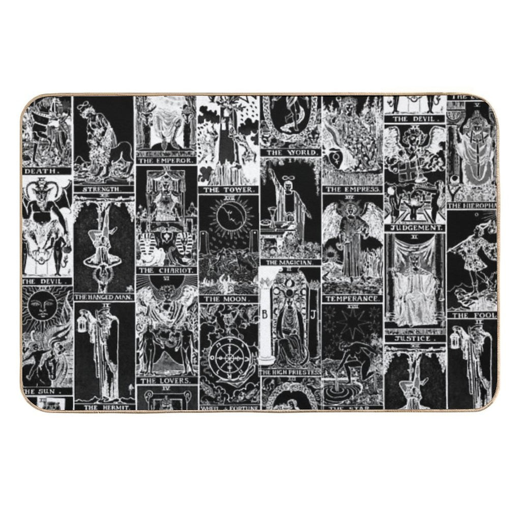 The Major Arcana of Tarot Patchwork  Multi-Purpose Bath Mat