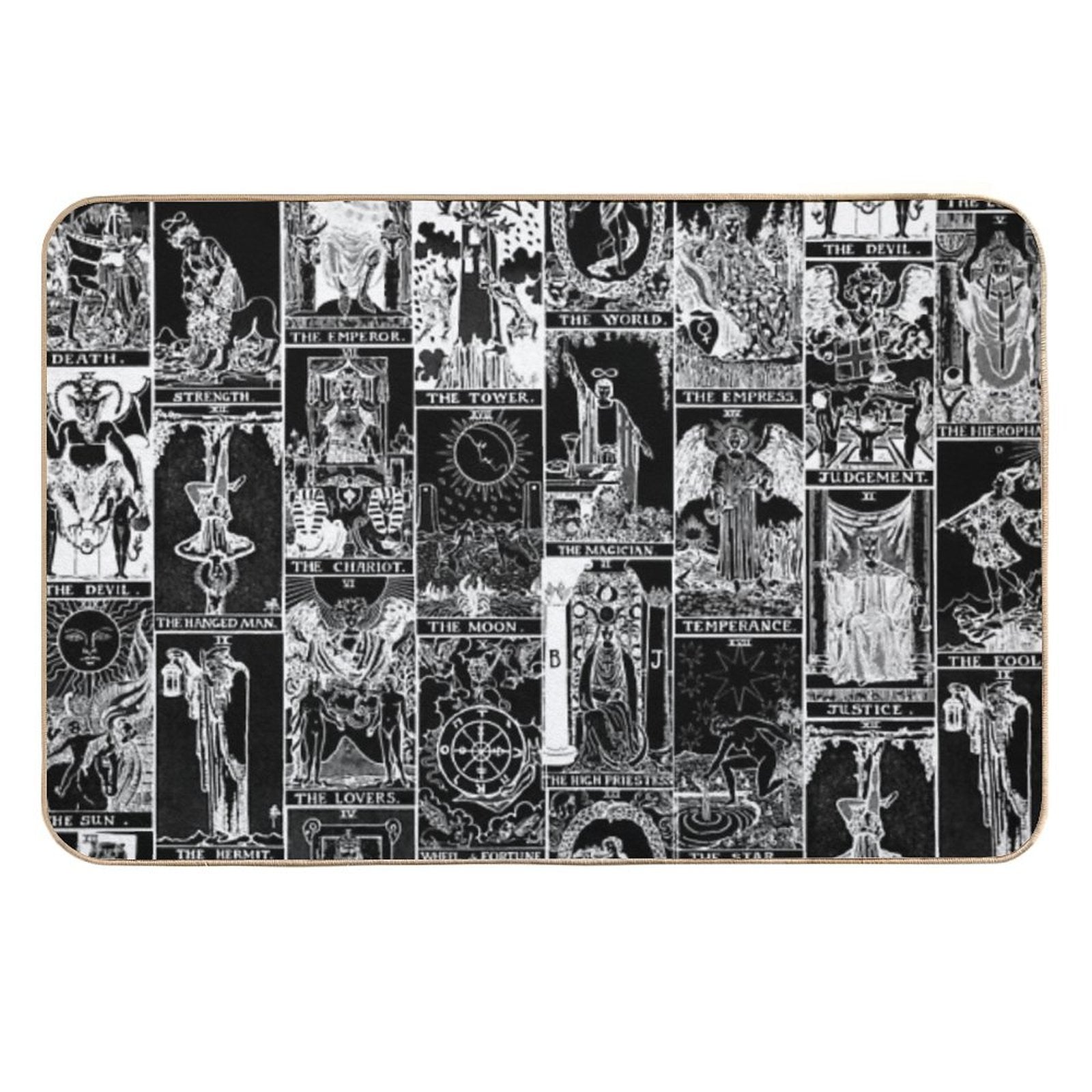 The Major Arcana of Tarot Patchwork  Multi-Purpose Bath Mat