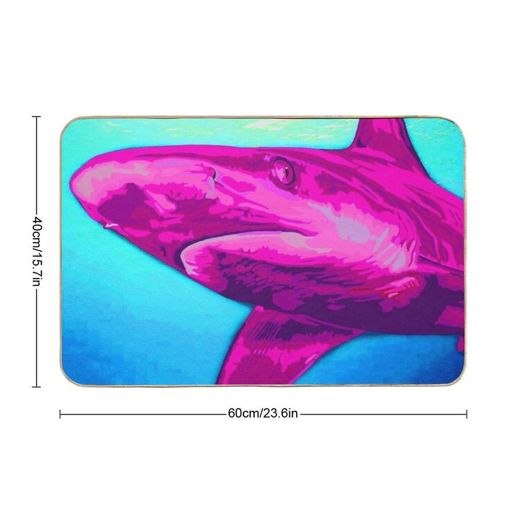 Pink Shark  High-Traffic Bath Mat
