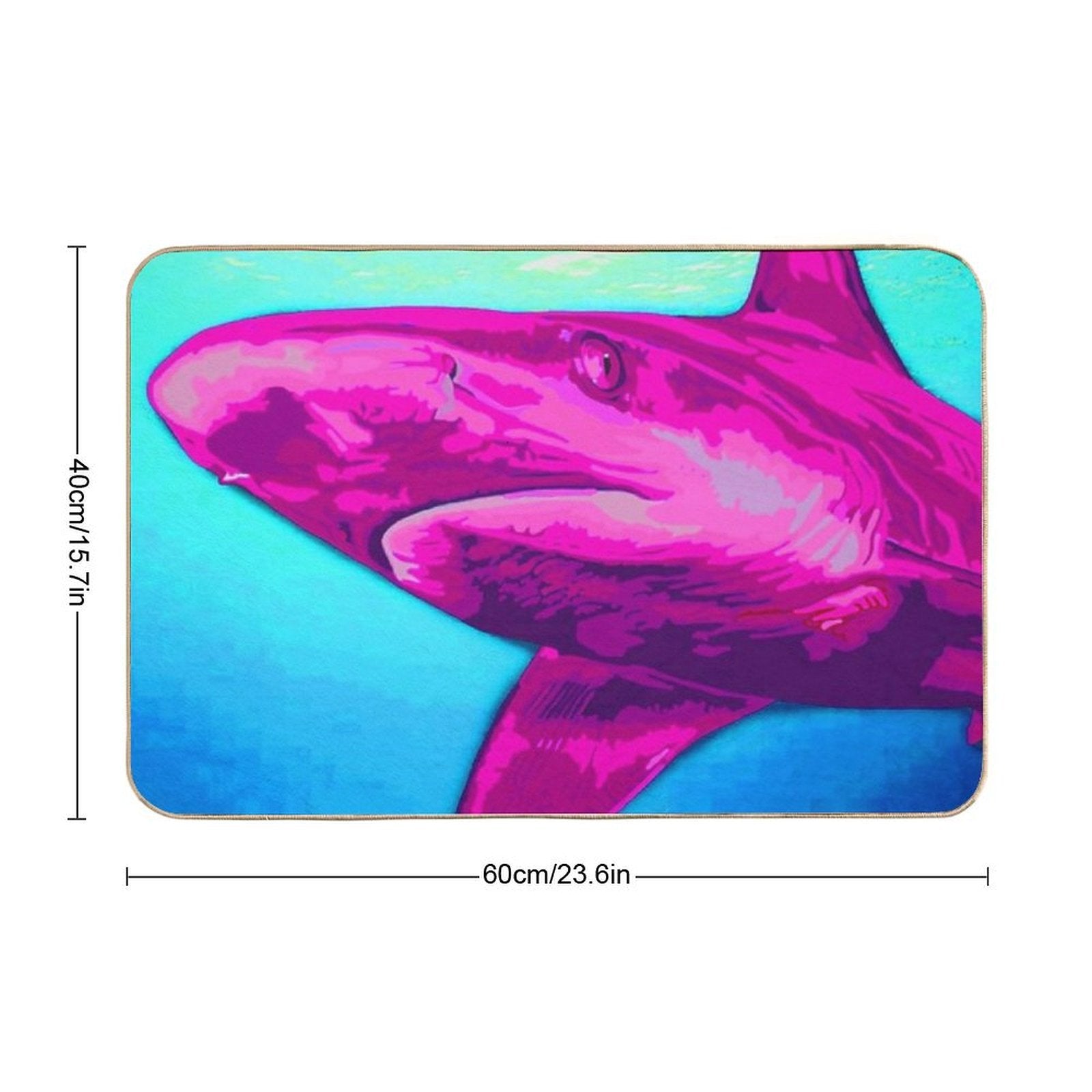 Pink Shark  High-Traffic Bath Mat