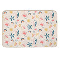 Summer Pattern - Surf, Sun And Rainbow!  Stain-Proof Bath Mat