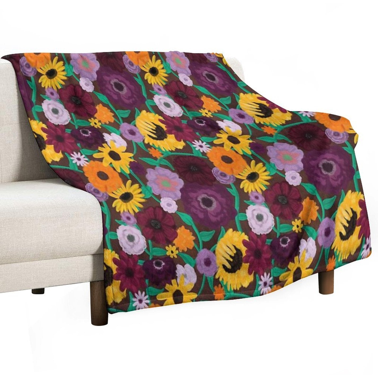 Surprise Song Piano Flowers  Acoustic Set Gift-ready Throw Blanket