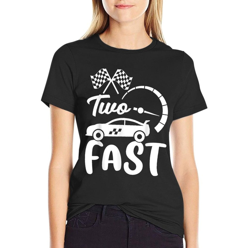 Two Fast Birthday Boy 2 Two Race Car 2nd Birthday Racing Car  Classic T-Shirt