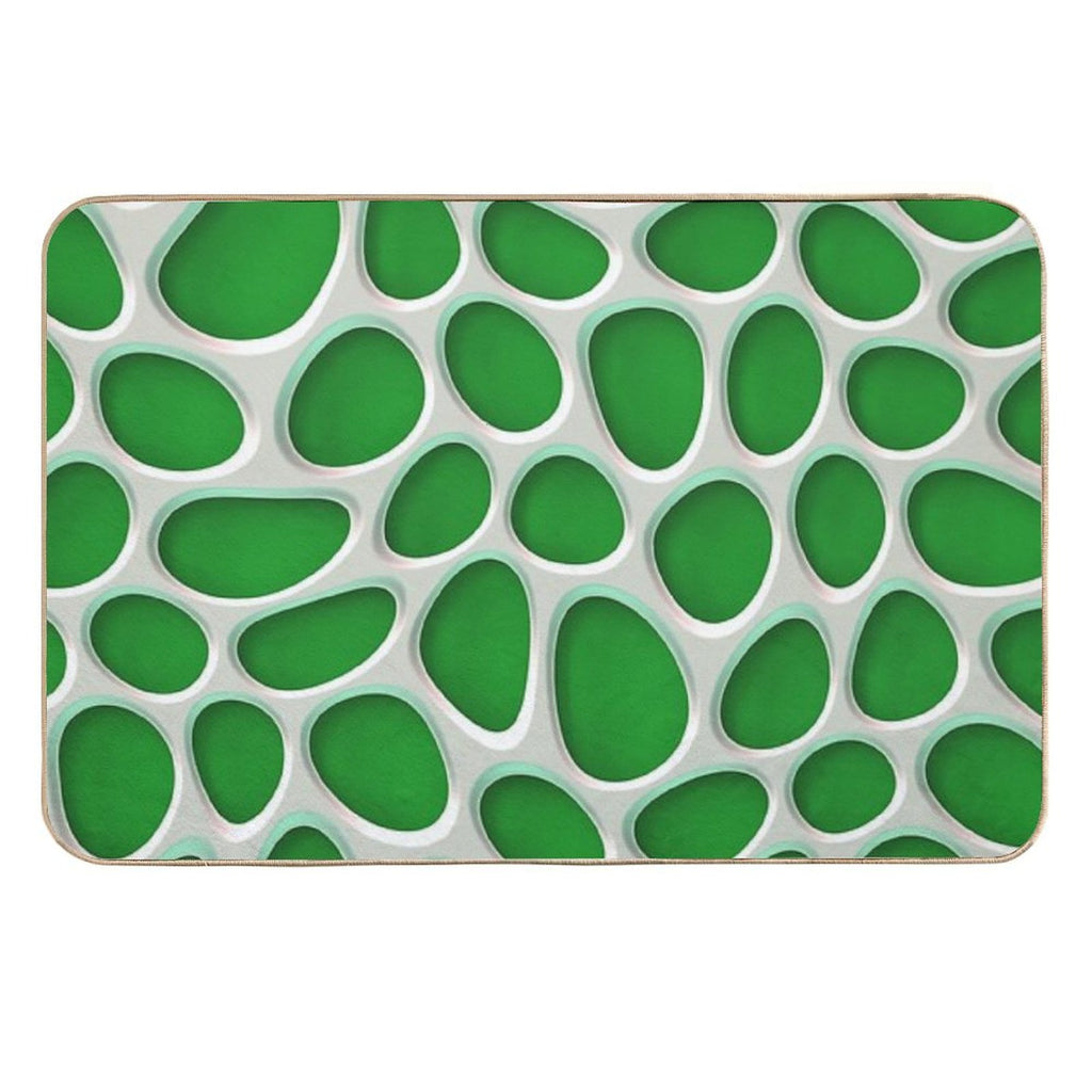 Cluster of Holes on Green  Odorless Bath Mat
