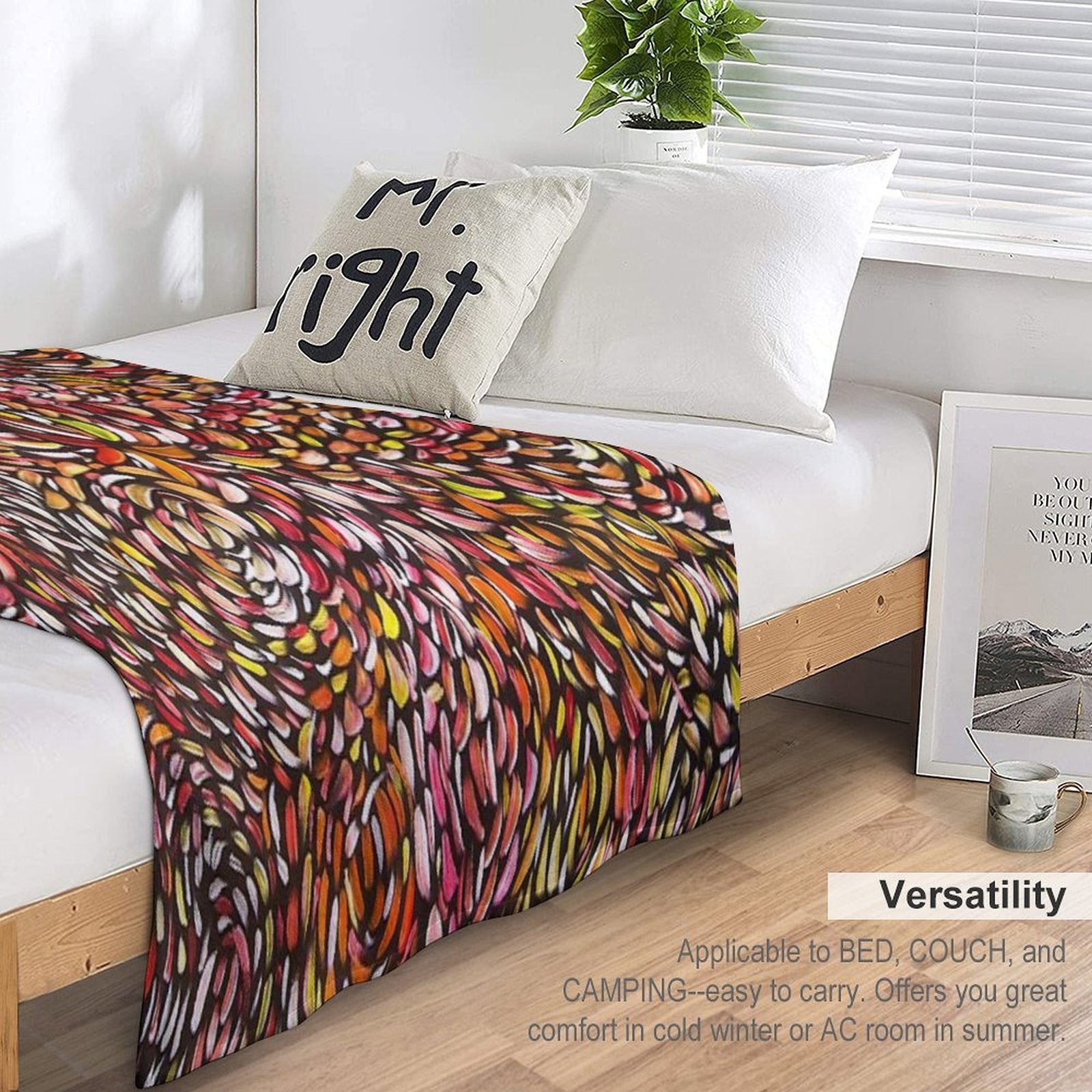 BUSH MEDICINE LEAVES 5 Easy Care Throw Blanket