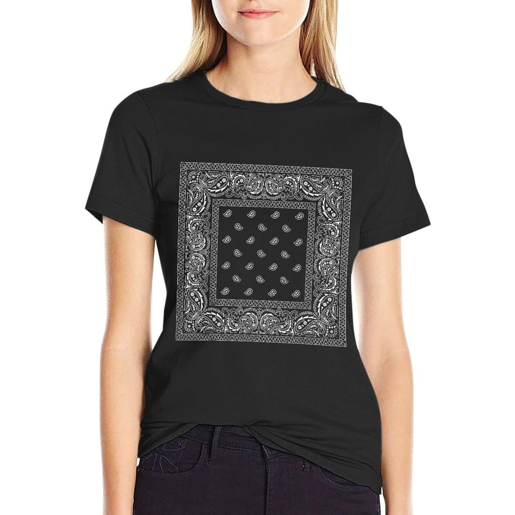 Black Or Dark Bandanna  Heathered Texture T-Shirt