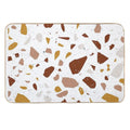 Terrazzo Stone Pattern (Terracotta + Mustard)  High-Traffic Bath Mat