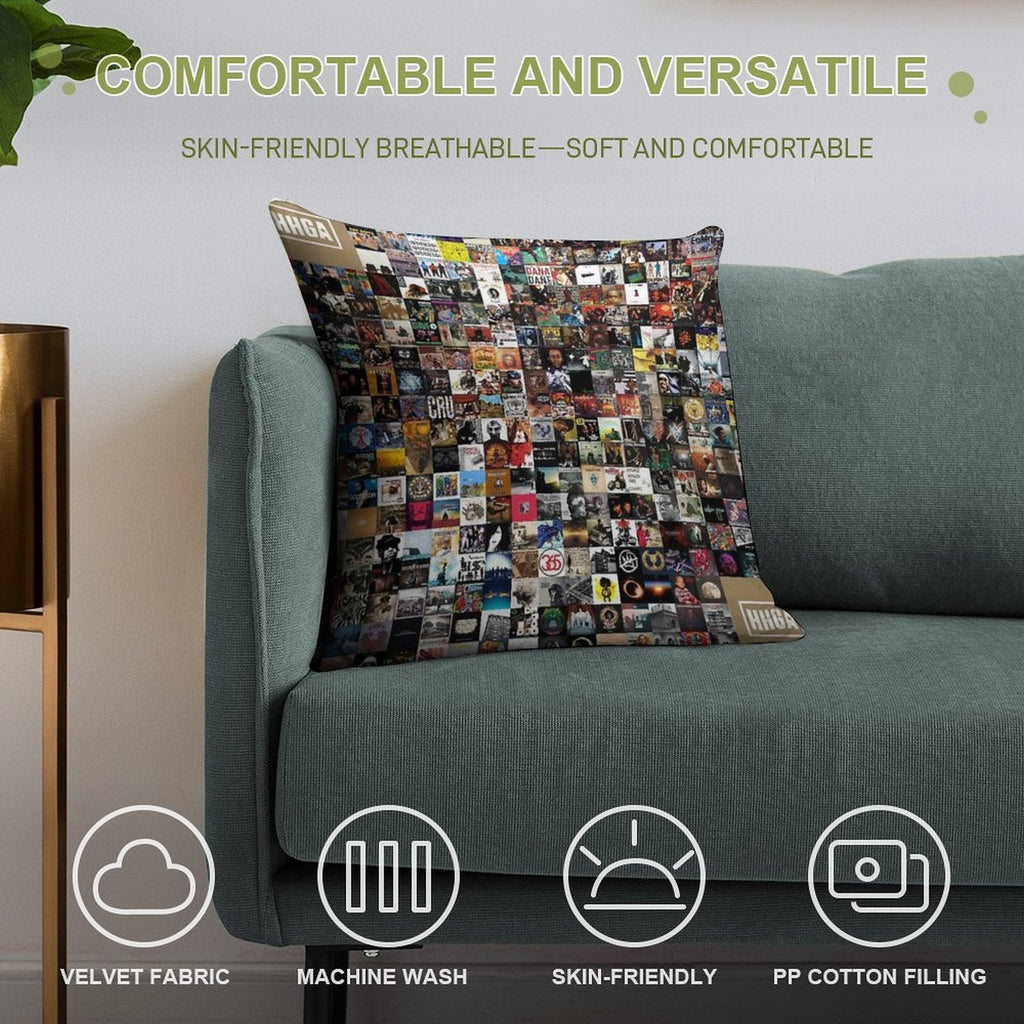 Greatest Hip Hop Albums 1986 - 2018 Soft Fade-Resistant Throw Pillow