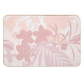 Tropical Flowers, Garden Flowers And Leaves.  Pet-Safe Bath Mat