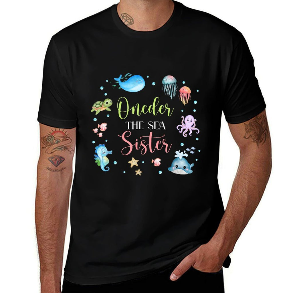 Sister Under Sea Birthday Party Ocean Sea Animals Themed  Odor-resistant T-Shirt