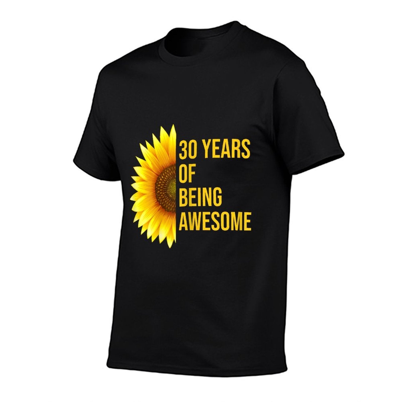 30 Years Old 30th Birthday Sunflower Gift  Heathered Texture T-Shirt