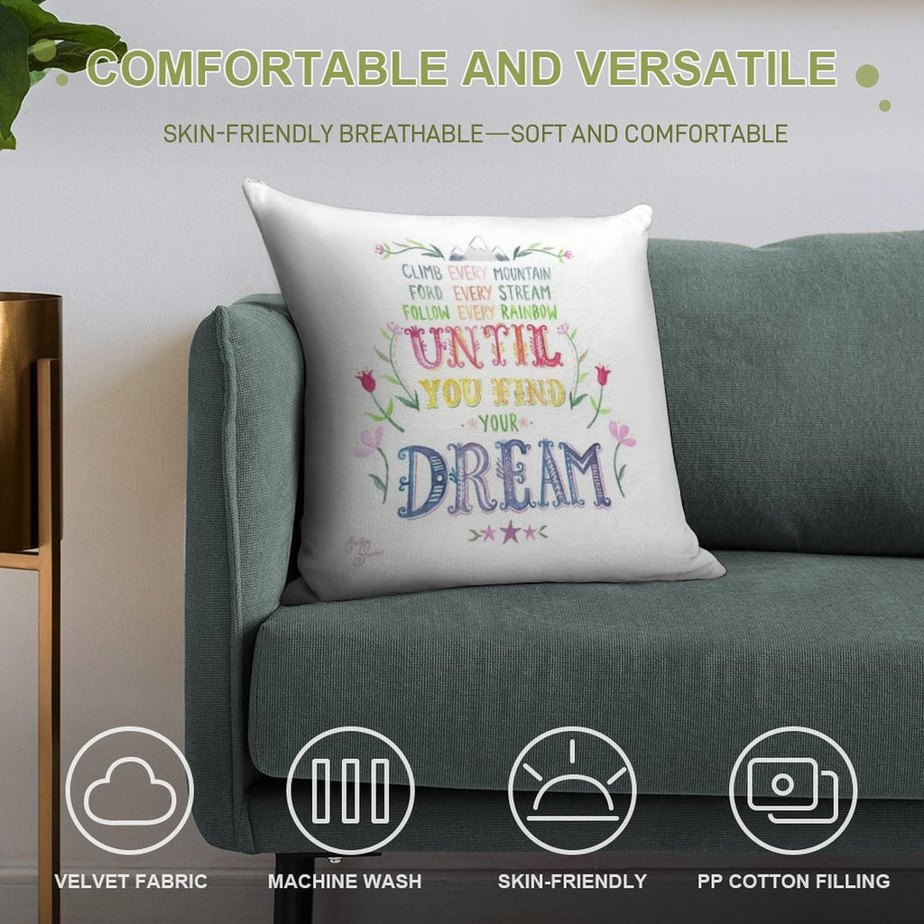 Sound of Music Climb Every Mountain Soft Skin-Friendly Throw Pillow