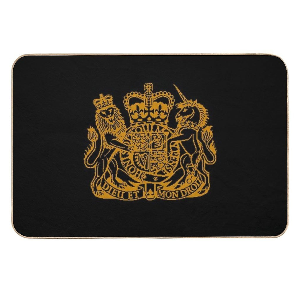 Elizabeth II Royal Coat of Arms Emblem  Odorless Bath Mat